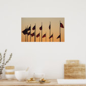 Flaggen von Sunset American Patriotic USA Poster (Küche)