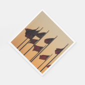 Flaggen von Sunset American Patriotic USA Serviette (Ecke)