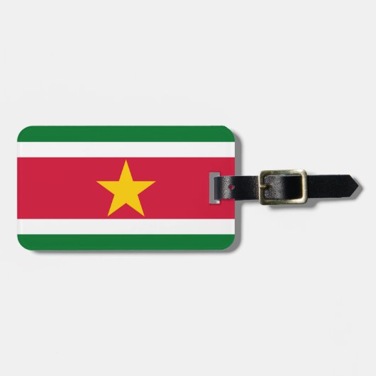 Flaggen von Suriname Easy ID Personal Gepäckanhänger (Vorderseite horizontal)