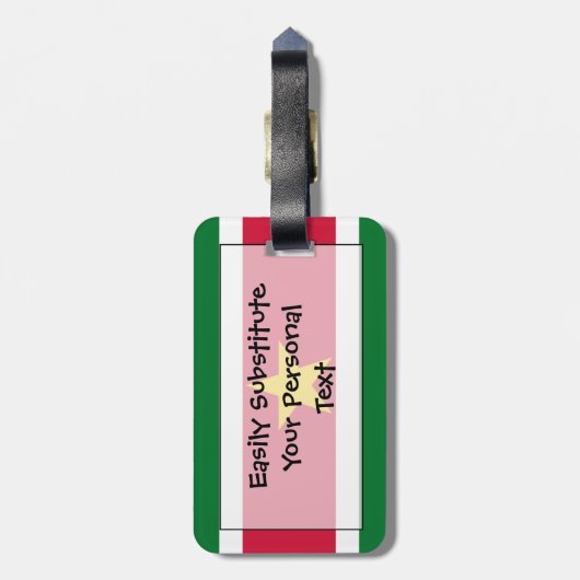 Flaggen von Suriname Easy ID Personal Gepäckanhänger (Rückseite vertikal)