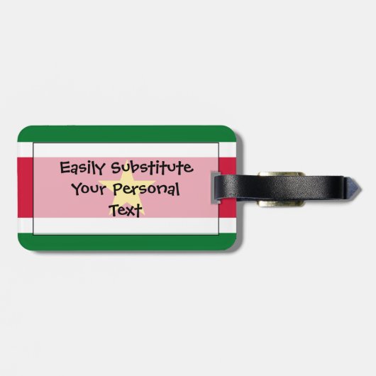 Flaggen von Suriname Easy ID Personal Gepäckanhänger (Rückseite horizontal)