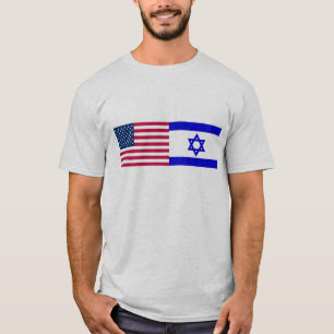 Flaggen von USA und von Israel T-Shirt