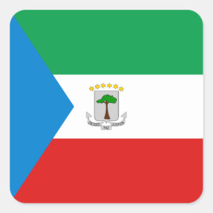Flaggenaufkleber Äquatorialguinea Quadratischer Aufkleber