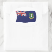 Flaggenaufkleber der britischen Jungfrau Ovaler Aufkleber (Tasche)