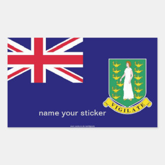 Flaggenaufkleber der Britischen Jungfrau Rechteckiger Aufkleber