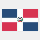 Flaggenaufkleber der Dominikanischen Republik Rechteckiger Aufkleber (Vorderseite)