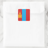 Flaggenaufkleber der Mongolei Quadratischer Aufkleber (Tasche)