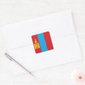 Flaggenaufkleber der Mongolei Quadratischer Aufkleber (Umschlag)