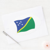 Flaggenaufkleber der Salomonen Ovaler Aufkleber (Umschlag)