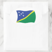 Flaggenaufkleber der Salomonen Ovaler Aufkleber (Tasche)
