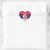 Flaggenaufkleber der serbischen Liebe Herz-Aufkleber (Tasche)
