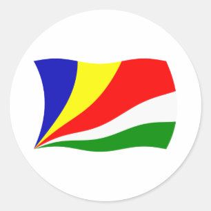 Flaggenaufkleber der Seychellen Runder Aufkleber