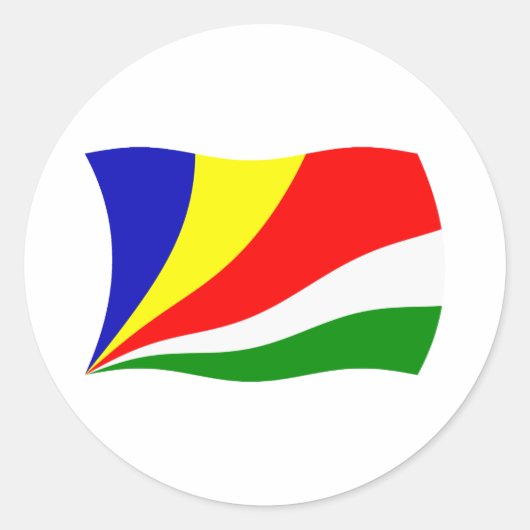 Flaggenaufkleber der Seychellen Runder Aufkleber (Vorderseite)