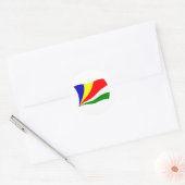 Flaggenaufkleber der Seychellen Runder Aufkleber (Umschlag)