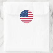 Flaggenaufkleber der USA Runder Aufkleber (Tasche)