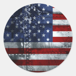 Flaggenaufkleber der USA Runder Aufkleber