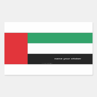 Flaggenaufkleber der Vereinigten Arabischen Emirat Rechteckiger Aufkleber