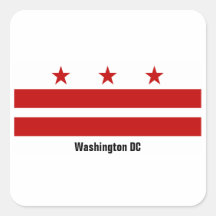 Flaggenaufkleber der Washington DC