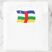 Flaggenaufkleber der Zentralafrikanischen Republik Ovaler Aufkleber (Tasche)