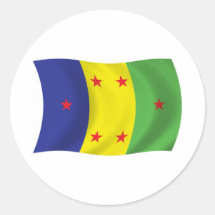 Flaggenaufkleber des Ogoni-Volkes Runder Aufkleber