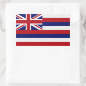 Flaggenaufkleber des Staates Hawaii Rechteckiger Aufkleber (Tasche)