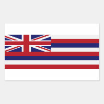 Flaggenaufkleber des Staates Hawaii