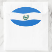 Flaggenaufkleber El Salvador Ovaler Aufkleber (Tasche)