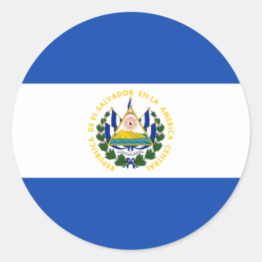 Flaggenaufkleber El Salvador Runder Aufkleber (Vorderseite)