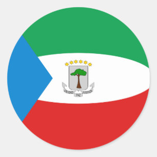 Flaggenaufkleber Fischauge Äquatorialguinea Runder Aufkleber