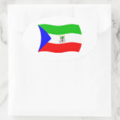 Flaggenaufkleber für äquatoriale Guinea Ovaler Aufkleber (Tasche)
