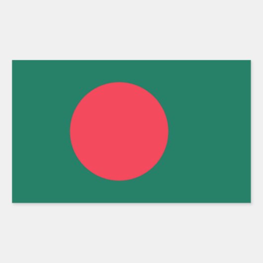 Flaggenaufkleber für Bangladesch Rechteckiger Aufkleber (Vorderseite)