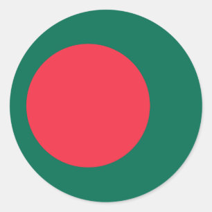 Flaggenaufkleber für Bangladesch Runder Aufkleber