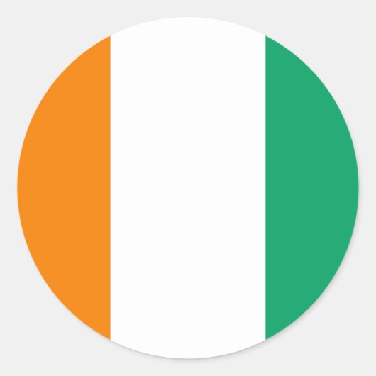 Flaggenaufkleber für Côte d'Ivoire Runder Aufkleber (Vorderseite)