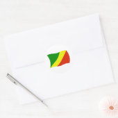 Flaggenaufkleber für die Republik Kongo Runder Aufkleber (Umschlag)