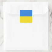 Flaggenaufkleber für die Ukraine Quadratischer Aufkleber (Tasche)