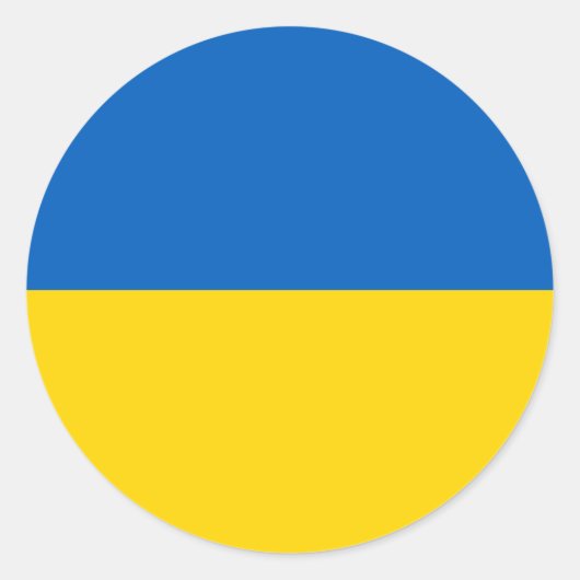 Flaggenaufkleber für die Ukraine Runder Aufkleber (Vorderseite)