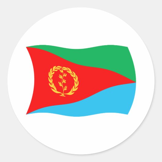 Flaggenaufkleber für Eritrea Runder Aufkleber (Vorderseite)