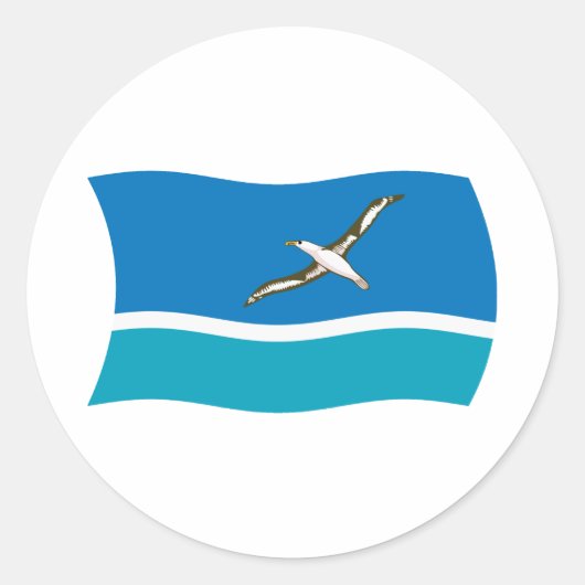 Flaggenaufkleber für Midway Island Runder Aufkleber (Vorderseite)