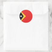 Flaggenaufkleber für Osttimor Runder Aufkleber (Tasche)