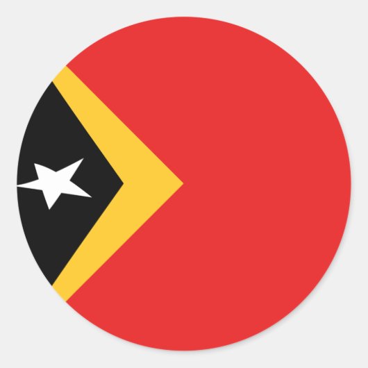 Flaggenaufkleber für Osttimor Runder Aufkleber (Vorderseite)
