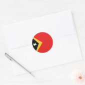 Flaggenaufkleber für Osttimor Runder Aufkleber (Umschlag)