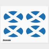 Flaggenaufkleber für Schottland Ovaler Aufkleber (Blatt)