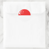 Flaggenaufkleber für Singapur Runder Aufkleber (Tasche)