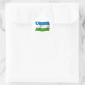 Flaggenaufkleber für Usbekistan Runder Aufkleber (Tasche)