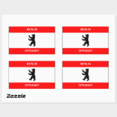 Flaggenaufkleber in Berlin Rechteckiger Aufkleber (Blatt)