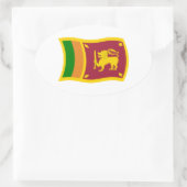 Flaggenaufkleber in Sri Lanka Ovaler Aufkleber (Tasche)
