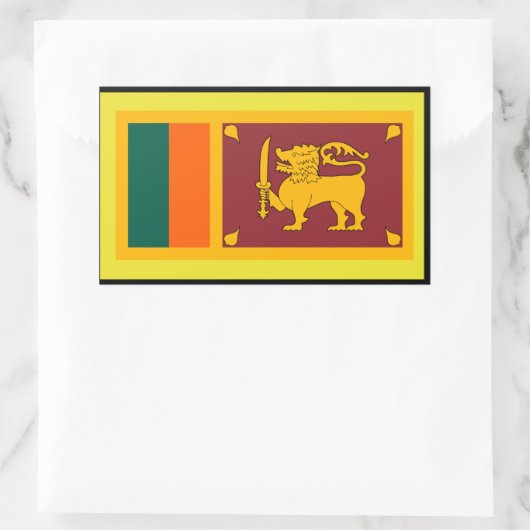Flaggenaufkleber in Sri Lanka Rechteckiger Aufkleber (Tasche)