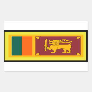 Flaggenaufkleber in Sri Lanka Rechteckiger Aufkleber