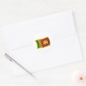 Flaggenaufkleber in Sri Lanka Runder Aufkleber (Umschlag)