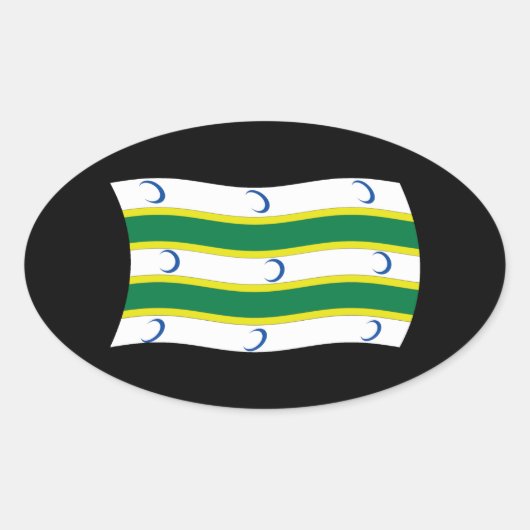 Flaggenaufkleber Ovaler Aufkleber (Vorderseite)